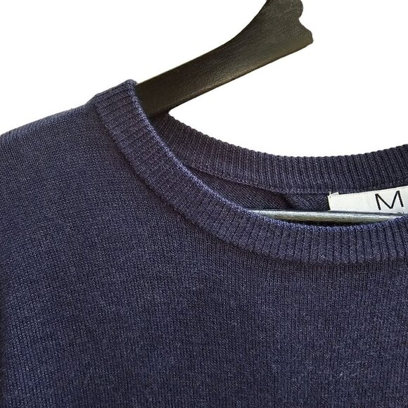 Magaschoni Cashmere Blend Women's Loose Fit Navy Blue Sweater, Size Small - Picture 4 of 10